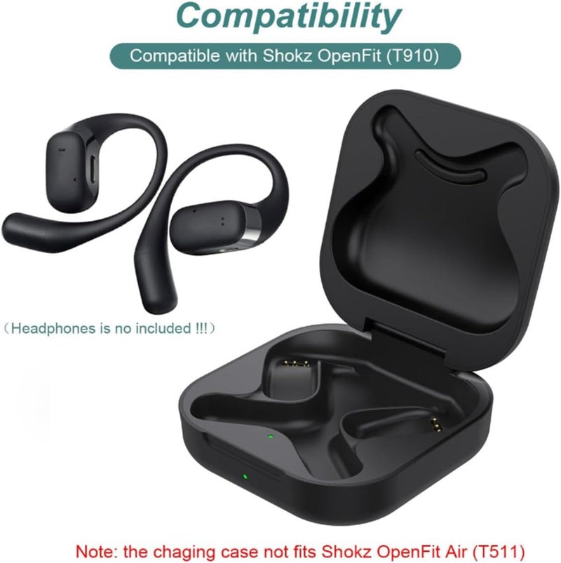 حالة شحن بديلة لـ T910، بنك طاقة محمول 600 مللي أمبير مع كابل USB C، مؤشر LED، حالة شحن سماعات الأذن - Image 2