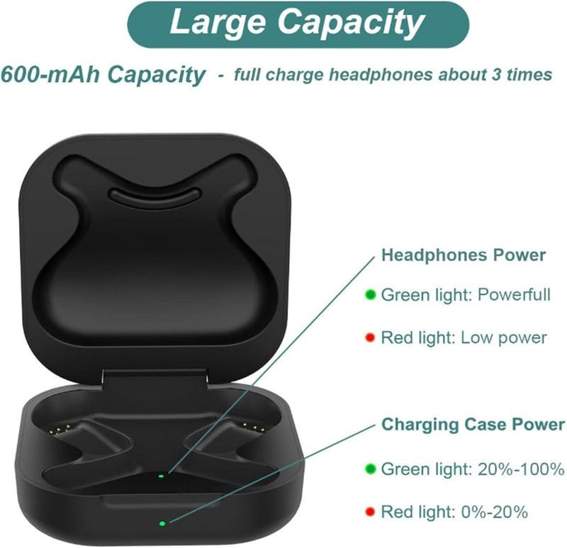 حالة شحن بديلة لـ T910، بنك طاقة محمول 600 مللي أمبير مع كابل USB C، مؤشر LED، حالة شحن سماعات الأذن - Image 5