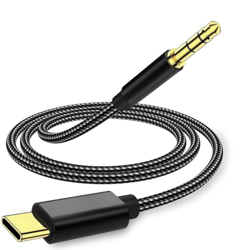 LecLooc USB C to 3.5mm Aux Cable Compatible with Pixel 4 4XL 3 3 XL 2 2XL,OnePlus 6T/7/7T/8/8Pro,Galaxy Note 10/10+/S20/20+/20 Ultra/Note 20/Ultra 4FT - Image 1