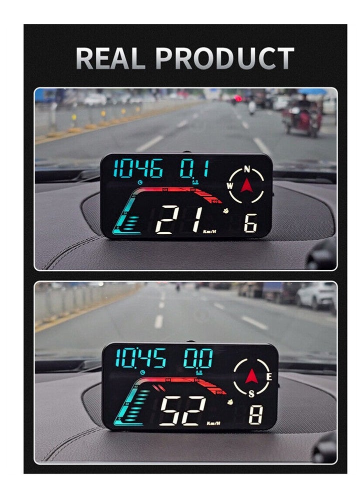 Generic 5.5in Digital GPS Car Head Up Display HUD Speedometer Overspeed Alarm with Holder  - Image 3