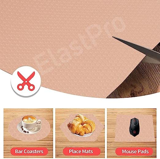 ElastPro (30 cm X 1.5 m) Beige EVA Food Grade Washable Anti Slip Mat/Sheet for Fridge, Shelf Liner, Table, Kitchen Drawer mat (RoundDots Texture, Beige) - Image 2