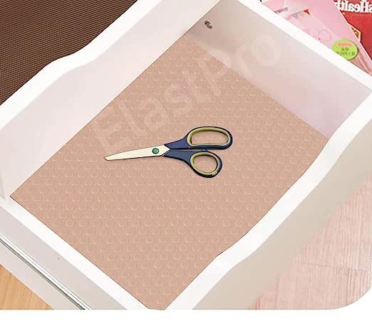 ElastPro (30 cm X 1.5 m) Beige EVA Food Grade Washable Anti Slip Mat/Sheet for Fridge, Shelf Liner, Table, Kitchen Drawer mat (RoundDots Texture, Beige) - Image 4