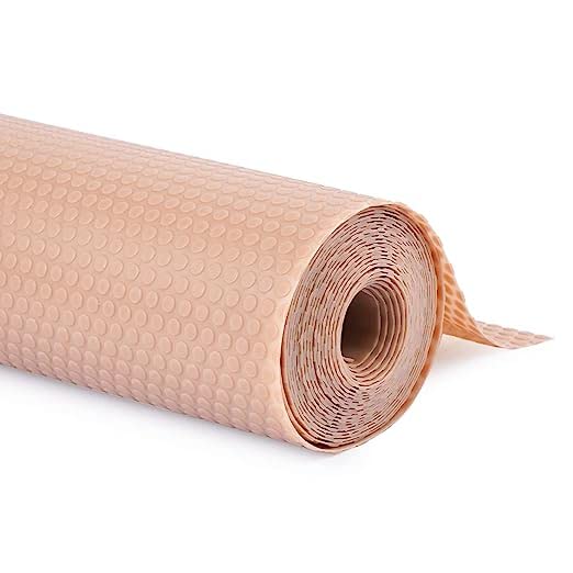 ElastPro (30 cm X 1.5 m) Beige EVA Food Grade Washable Anti Slip Mat/Sheet for Fridge, Shelf Liner, Table, Kitchen Drawer mat (RoundDots Texture, Beige) - Image 1