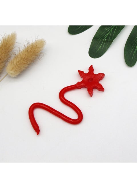TPR glue with rope snowflake Ninja darts  export hot new strange whole person vent soft rubber toysRed Red