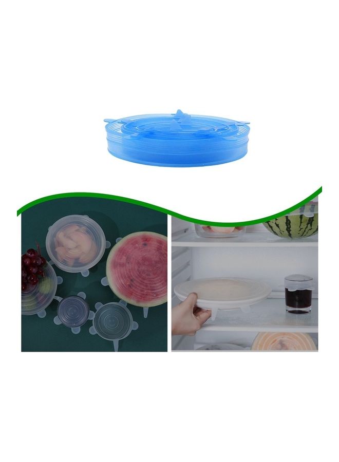 NIBEMINENT 6-Piece Of Reusable Food Silicone Lids Multicolor 22x20x4cm - Image 4