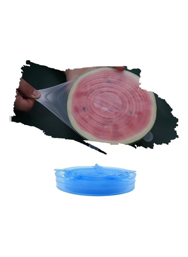 NIBEMINENT 6-Piece Of Reusable Food Silicone Lids Multicolor 22x20x4cm - Image 2