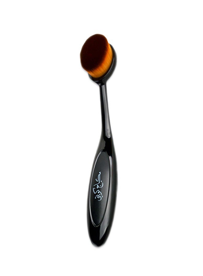 Oval Foundation Facial Brush Black - Image 3