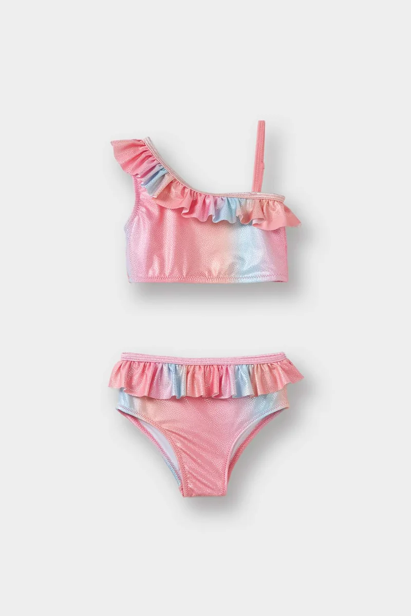 ديفاكتو Baby Girl Patterned 2 Piece Bikini Set