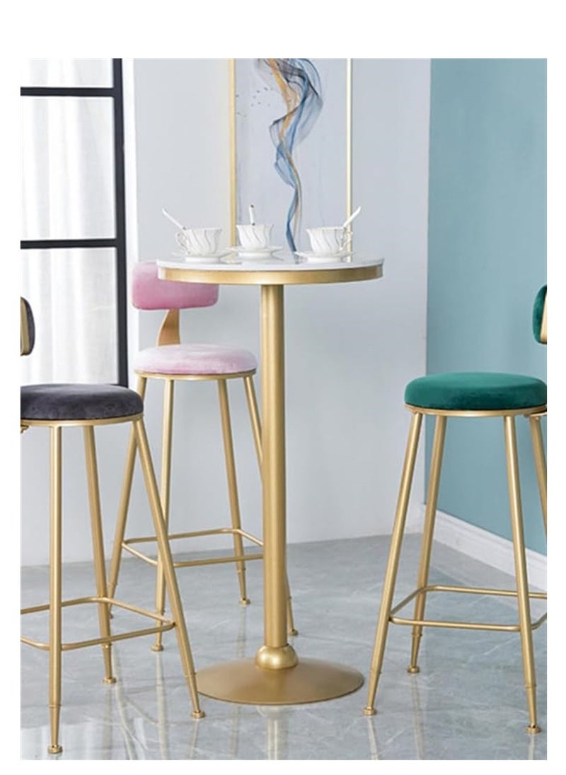 Generic 2 Pcs Bar Stool, Bar Chair, High Bar Chair with Metal Frame Chair Footrest High Stool with Backs, Metal Legs Heavy Duty Barstool with High Upholstered  - Image 5