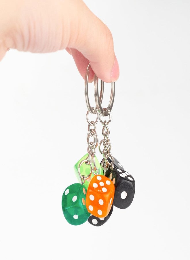 Auconda Black Dice Amulet Keyring Lucky Lightweight Dice Keychain - Stylish and Fortunate Charm for Keys and Everyday Use - Durable Accessory (Black) - Image 4