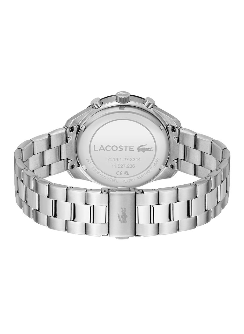 LACOSTE - ساعة يد رجالية كرونوغراف دائرية الشكل من الستانلس ستيل 2011271 - 42 ملم - Image 1