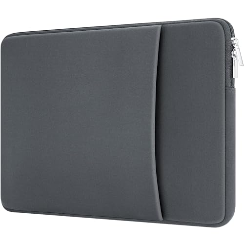 MicaYoung 14 Inch Laptop Sleeve Shockproof Padded Carrying Case Computer Protective Cover Bag with Pocket Compatible with 14 Inch Acer ASUS HP Dell Chromebook Thinkpad Notebook, Gray - Image 1