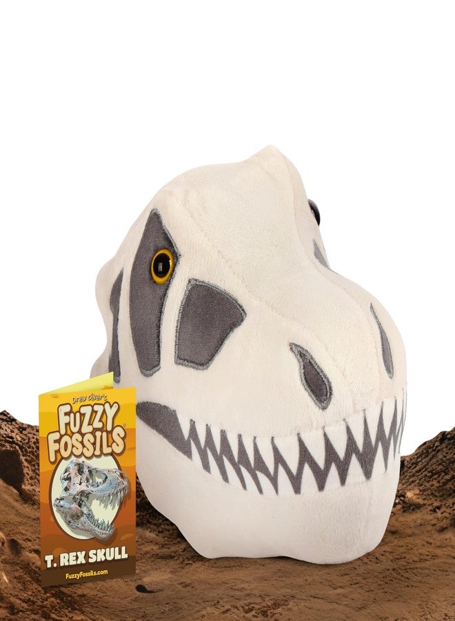Giant Microbes Fuzzy Fossils T rex Stuffed Animal, T rex Plush, Dinosaur Stuffed Animal, Stuffed Dinosaur Plush, Tyrannosaurus Rex Toy, Trex Dinosaur Toy, Dinosaur Skull Decor, Dinosaur Pillow, Paleontologist Gifts - Image 1