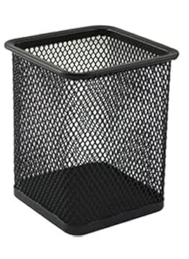 Generic Square metal pen holder, black  - Image 1