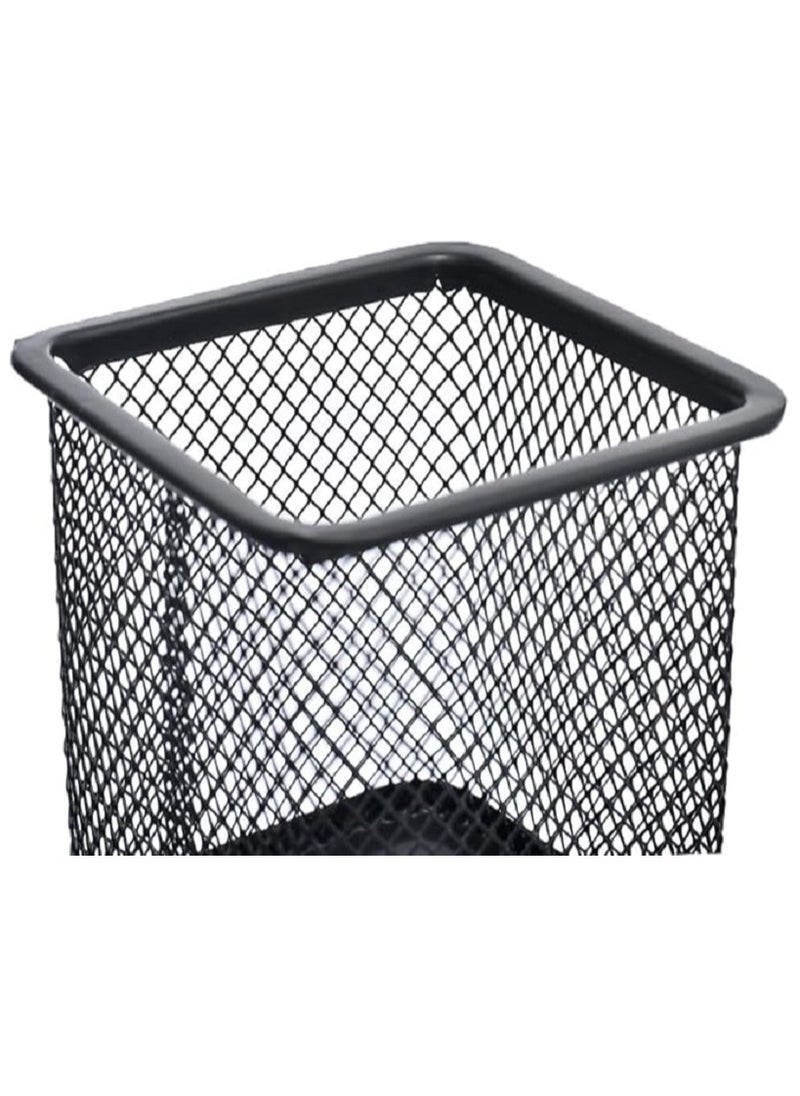Generic Square metal pen holder, black  - Image 2