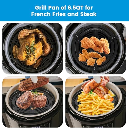 GWY Air Fryer Grill Pan for Ninja FD302 6.5 Qt FD101 5 Qt OS401 5 Qt Pressure Cooker Air Fryer, Air Fryer Accessories Tray Grill Plate Crisper Plate Replacement Parts for Ninja OP302 OP305 FD305 Air Fryer - Image 4
