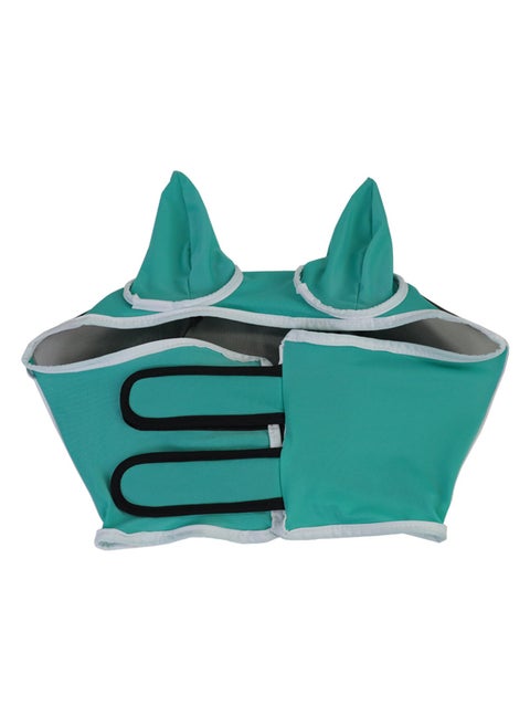 Flexible Mesh Equine Face CoverHook and loop White + Blue S Hook and loop White + Blue S