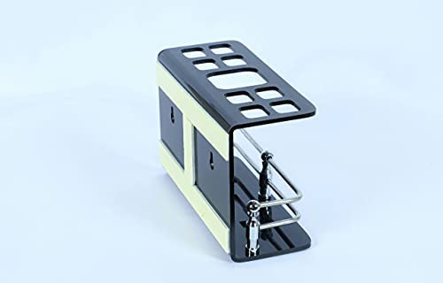 McMus Big Size Wall Mounted self Adhesive Acrylic Tooth Brush/Toothpaste Holder/Stand/Tumbler/Toothpaste for Bathroom Stand Organizer Rack for Home (Big Size, Stainless Steel) (Black) - Image 5