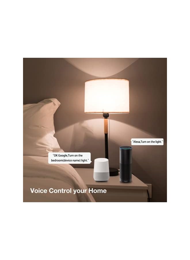 Tuya WIFI Smart Switch Push Button Switch Timing Schedule Smart Light Wall Switch for Smart Home No Neutral Wire Required Works with Smart Life App and Alexa Google Home(3gang, White)