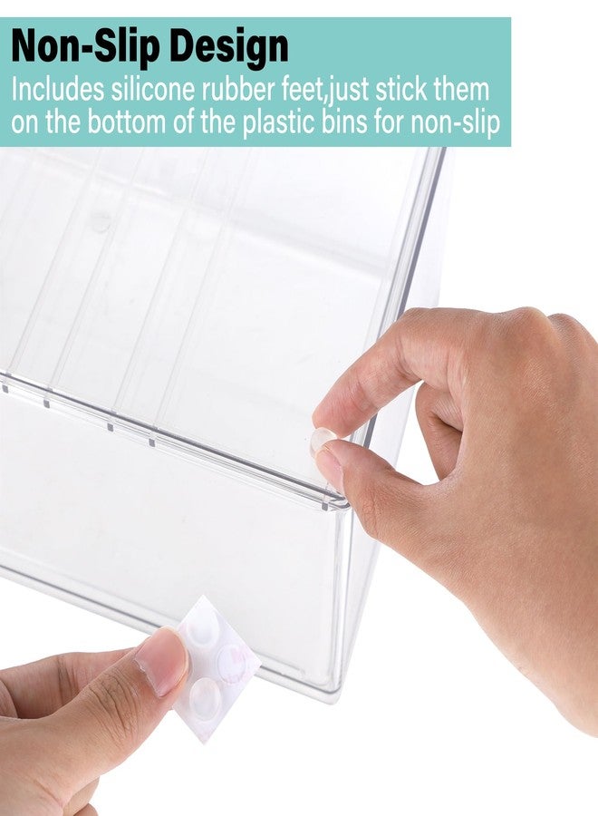 Prsildan Acrylic Makeup Organizer, 2 Pack Stackable Storage Drawers with 6 Drawers for Office Desk Vanity Craft Room Clear Drawer Organizers for Hair Accessories Art Supplies Cosmetics Modular System - Image 5