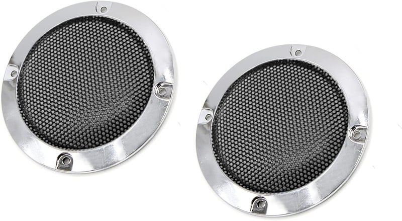 2 Pcs 3 Inch Chrome Speaker Grill Cover Mesh, Metal and Plastic Subwoofer Guard Protector, Low Profile Woofer Cover for Car Audio Speakers - Image 4