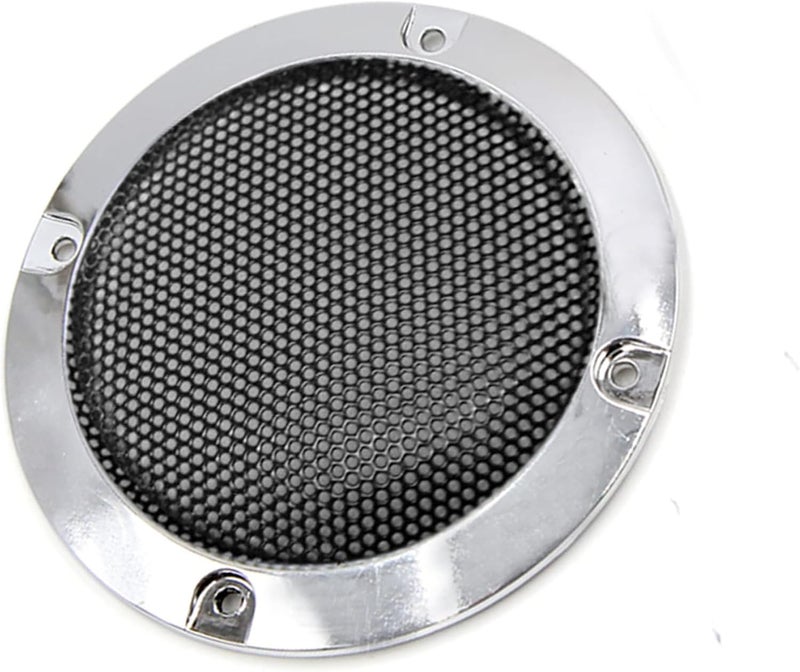 2 Pcs 3 Inch Chrome Speaker Grill Cover Mesh, Metal and Plastic Subwoofer Guard Protector, Low Profile Woofer Cover for Car Audio Speakers - Image 3