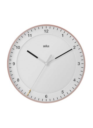Braun Classic Large Analogue Wall Clock Silent Sweep Movement Easy Read 30cm Diameter Rose and White Model BC17PW - pzsku/ZCCAB1C73C8B5679ECA88Z/45/_/1738011437/e9547d4b-92a8-485a-aff1-ba212e82de50