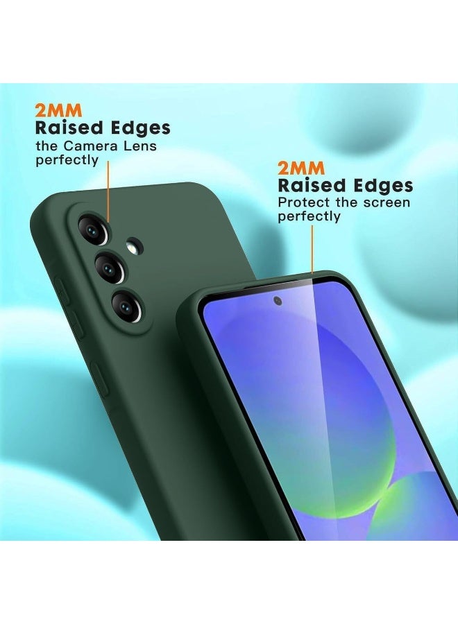 Muzz Case Compatible with Samsung Galaxy M56 5G / F56 5G, Liquid Gel Rubber Bumper Case with Soft Microfiber Lining Cushion Slim Hard Shell Shockproof Protective Cover for Samsung Galaxy M56 (Green) - Image 3