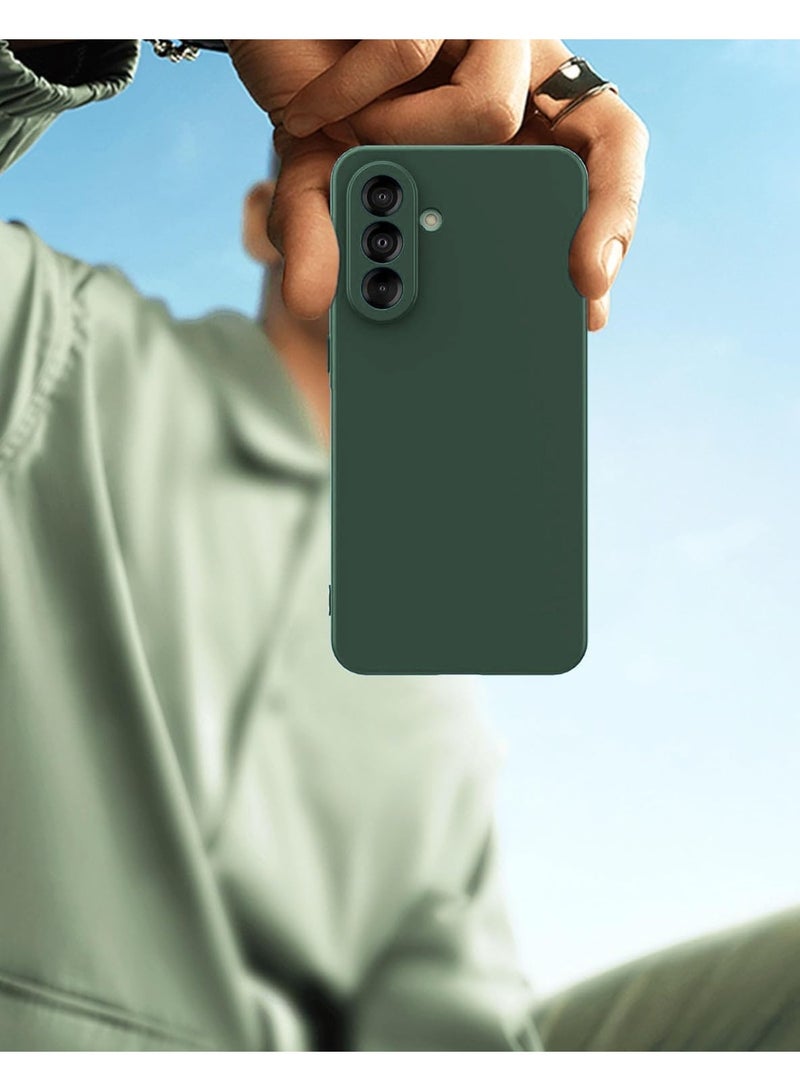 Muzz Case Compatible with Samsung Galaxy M56 5G / F56 5G, Liquid Gel Rubber Bumper Case with Soft Microfiber Lining Cushion Slim Hard Shell Shockproof Protective Cover for Samsung Galaxy M56 (Green) - Image 2