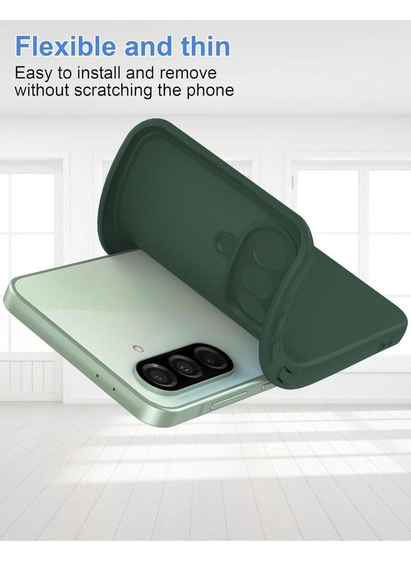 Muzz Case Compatible with Samsung Galaxy M56 5G / F56 5G, Liquid Gel Rubber Bumper Case with Soft Microfiber Lining Cushion Slim Hard Shell Shockproof Protective Cover for Samsung Galaxy M56 (Green) - Image 5