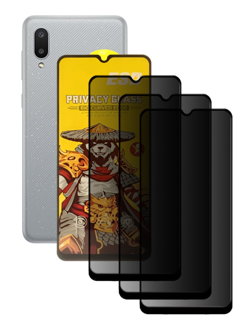 ESD 3 Pieces Tempered Dustproof Glass Screen Protector Compatible For Samsung Galaxy A02 - Image 1