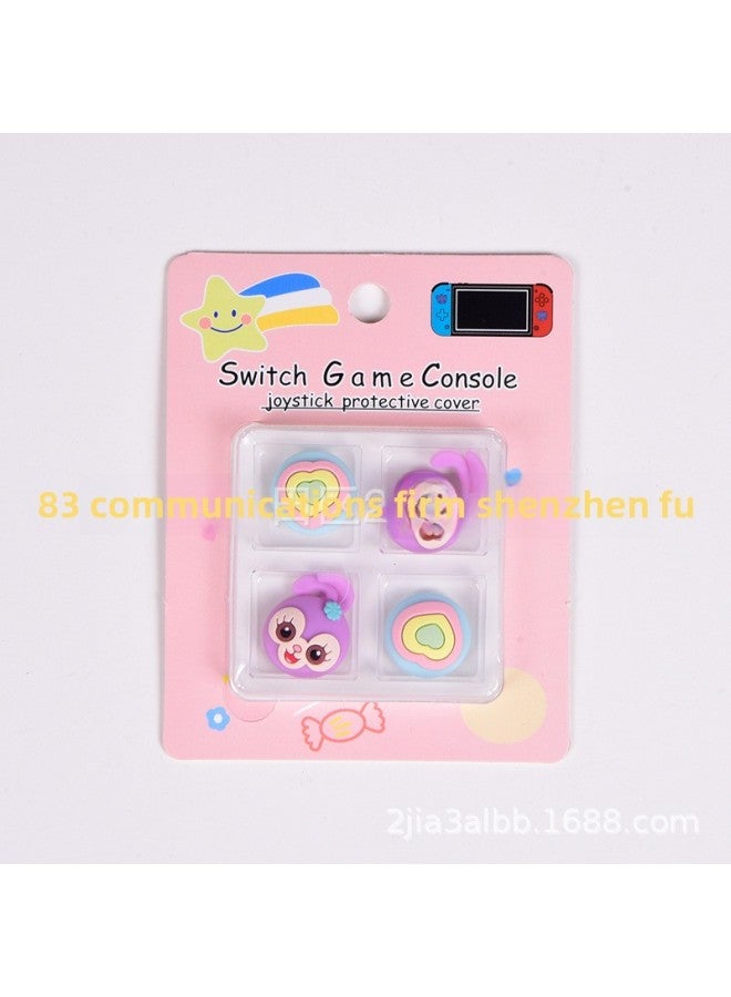 Cartoon Nintendo Switch Silicone Joystick Cover Ns Lite Joystick Cap Protective Cover Handle Protective Cap-Product Color:Stella + Love - Image 1
