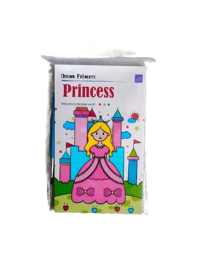Dream Princess Watercolour Painting Notebook for Kids 12 Pages & 1 Paint Brush - Fairytale World Princess Theme, Birthday Return Gifts for Boys & Girls, Multicolour - Image 4