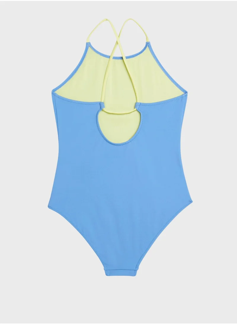 TOMMY HILFIGER Youth Logo Swimsuit