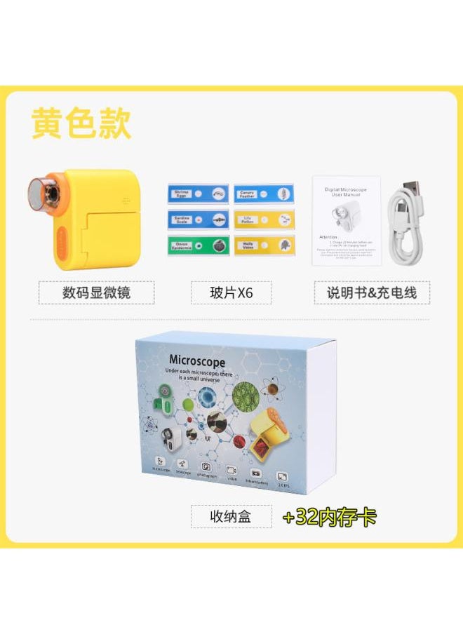 Generic Children's Microscope Scientific Experiment Handheld Dv Telescope Elementary School Students Available Birthday Gift Educational Toys 