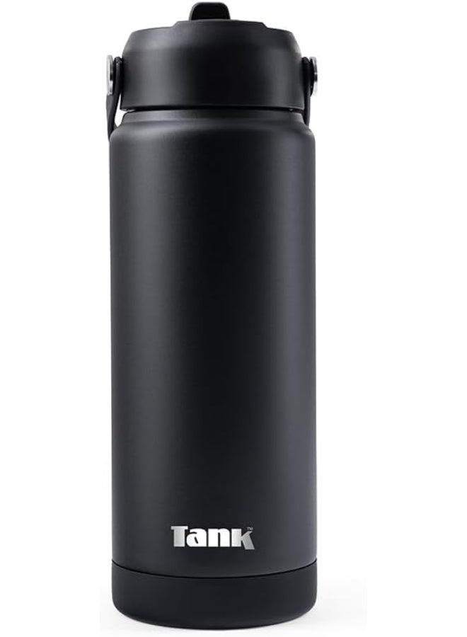Tank Move 750ml Bottle Deep Insulated Stainless Steel for Cold Drinks, Leakproof - Black