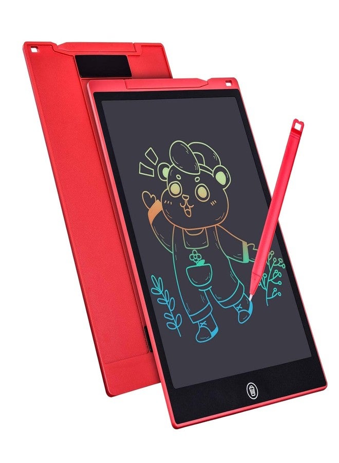 LCD Writing Tablet, 12 Inch Coloring Drawing Tablet Doodle Board Learning Toys, Erasable and Reusable Electronic Electronic e-Writing Sketch Pad, Event Birthday Gifts for Children 3 Age+ (Red) - Image 1