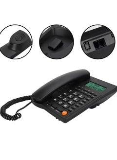 Generic Corded Landline Phone with Big on, Home Office Phone with Caller ID, Handsfree Speakerphone, LED Display, Speed ​​Dial Black PS-4728  - Image 4