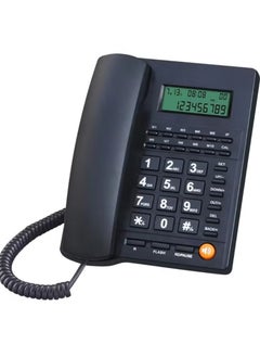 Generic Corded Landline Phone with Big on, Home Office Phone with Caller ID, Handsfree Speakerphone, LED Display, Speed ​​Dial Black PS-4728  - Image 1