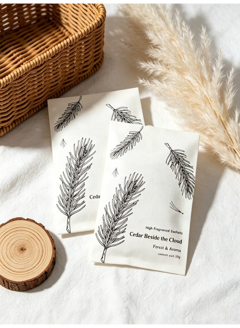 Aromancy Super Cedar Scented Sachets 4 Pack, Cedar Beside the Cloud Long Lasting Cedarwood Fragrance Sachet Bags for Closet, Drawer, Wardrobe, Bathroom & Car, Natural Wood Aroma Home Fragrance Sachets - Image 4