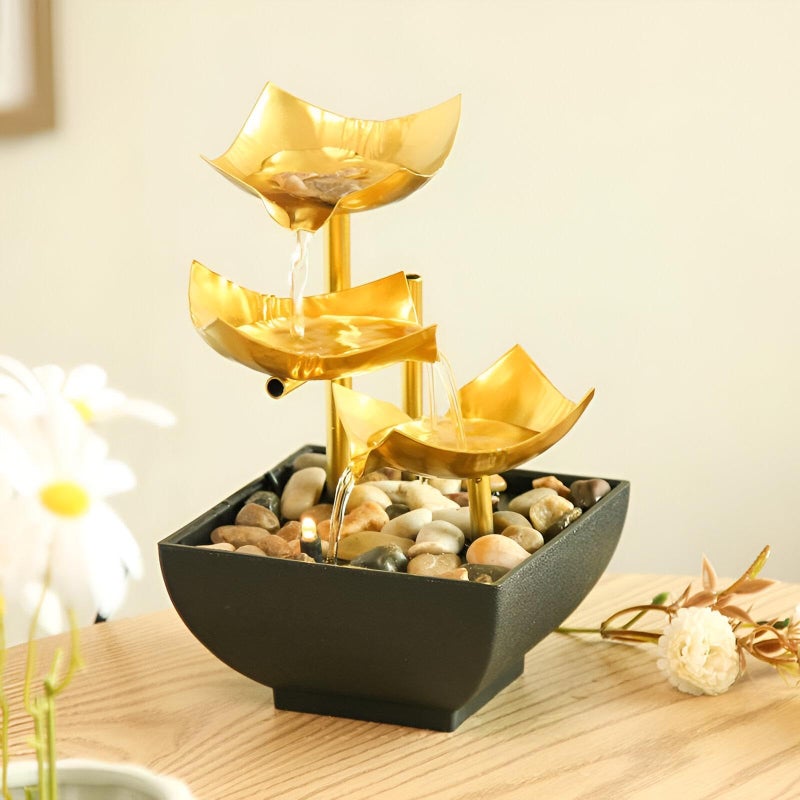 Leisure Fountain - Compact Tabletop Water Feature for Enhancing Relaxation and Meditation, Ideal for Indoor Use with Natural River Rock Accents (model 2) - Image 5