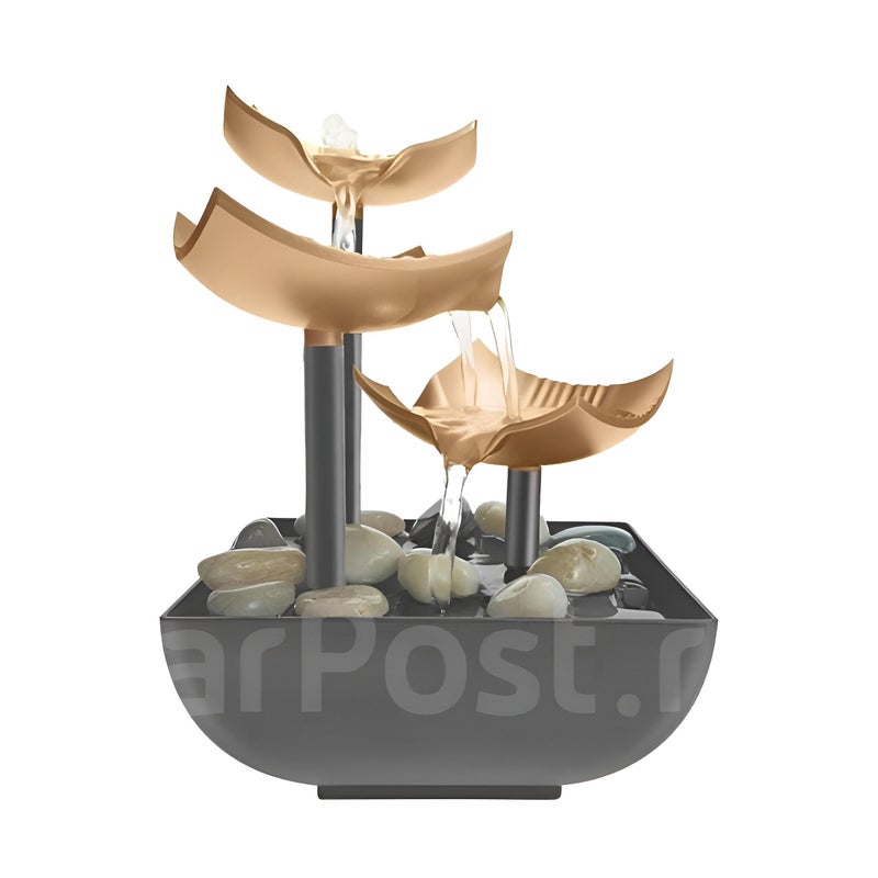 Leisure Fountain - Compact Tabletop Water Feature for Enhancing Relaxation and Meditation, Ideal for Indoor Use with Natural River Rock Accents (model 2) - Image 3