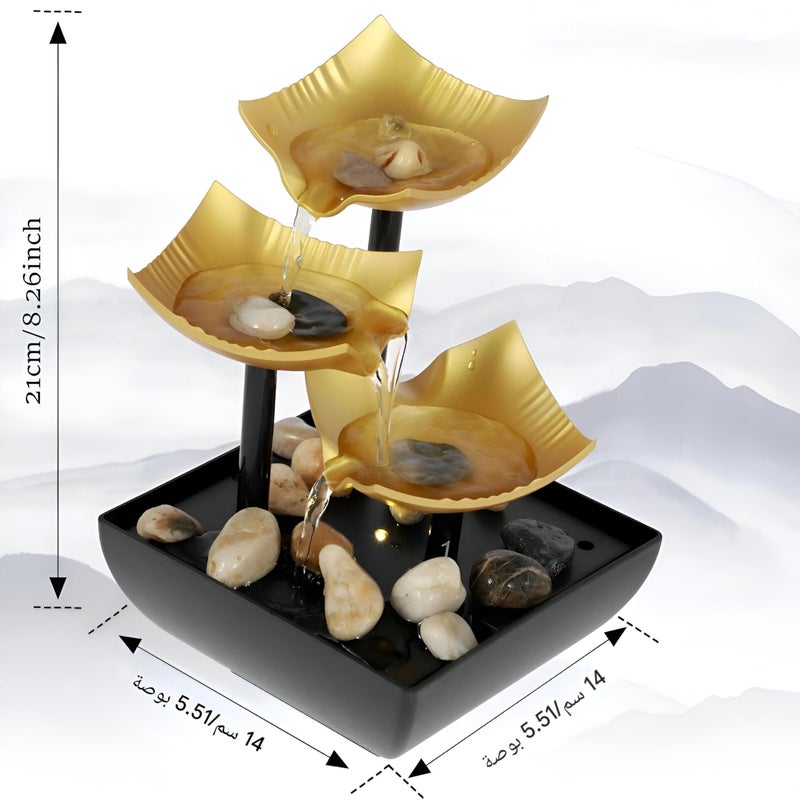 Leisure Fountain - Compact Tabletop Water Feature for Enhancing Relaxation and Meditation, Ideal for Indoor Use with Natural River Rock Accents (model 2) - Image 2
