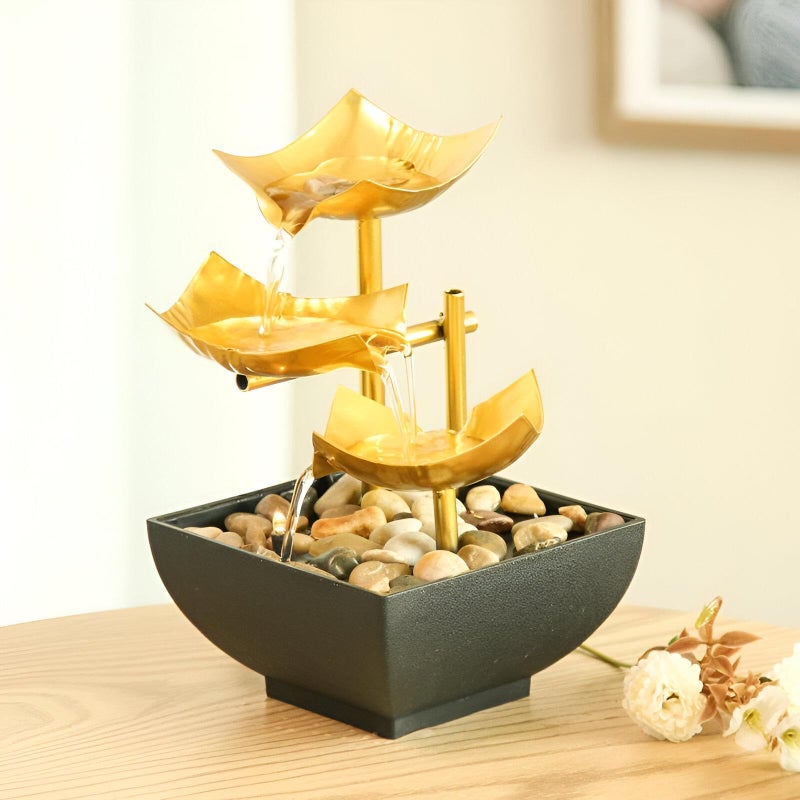 Leisure Fountain - Compact Tabletop Water Feature for Enhancing Relaxation and Meditation, Ideal for Indoor Use with Natural River Rock Accents (model 2) - Image 4