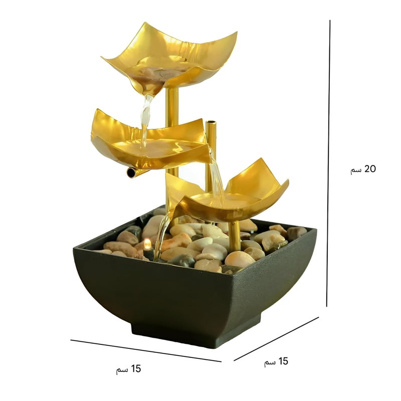 Leisure Fountain - Compact Tabletop Water Feature for Enhancing Relaxation and Meditation, Ideal for Indoor Use with Natural River Rock Accents (model 2) - Image 1
