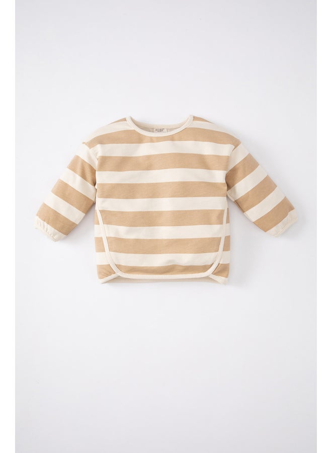 DeFacto Babygirl Regular Fit Bike Neck Long Sleeve Knitted Sweat Shirt  - Image 1