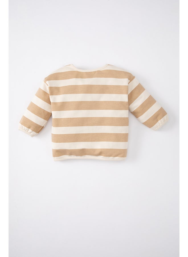 DeFacto Babygirl Regular Fit Bike Neck Long Sleeve Knitted Sweat Shirt  - Image 2