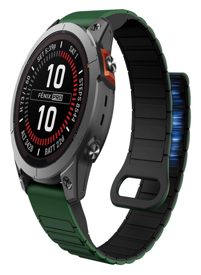 ISABAKE Watch Bands for Garmin Enduro 2/Fenix 6X/Fenix 5X, 26mm QuickFit Magnetic Silicone Strap for Fenix 8 51mm/Fenix 7X - Image 1