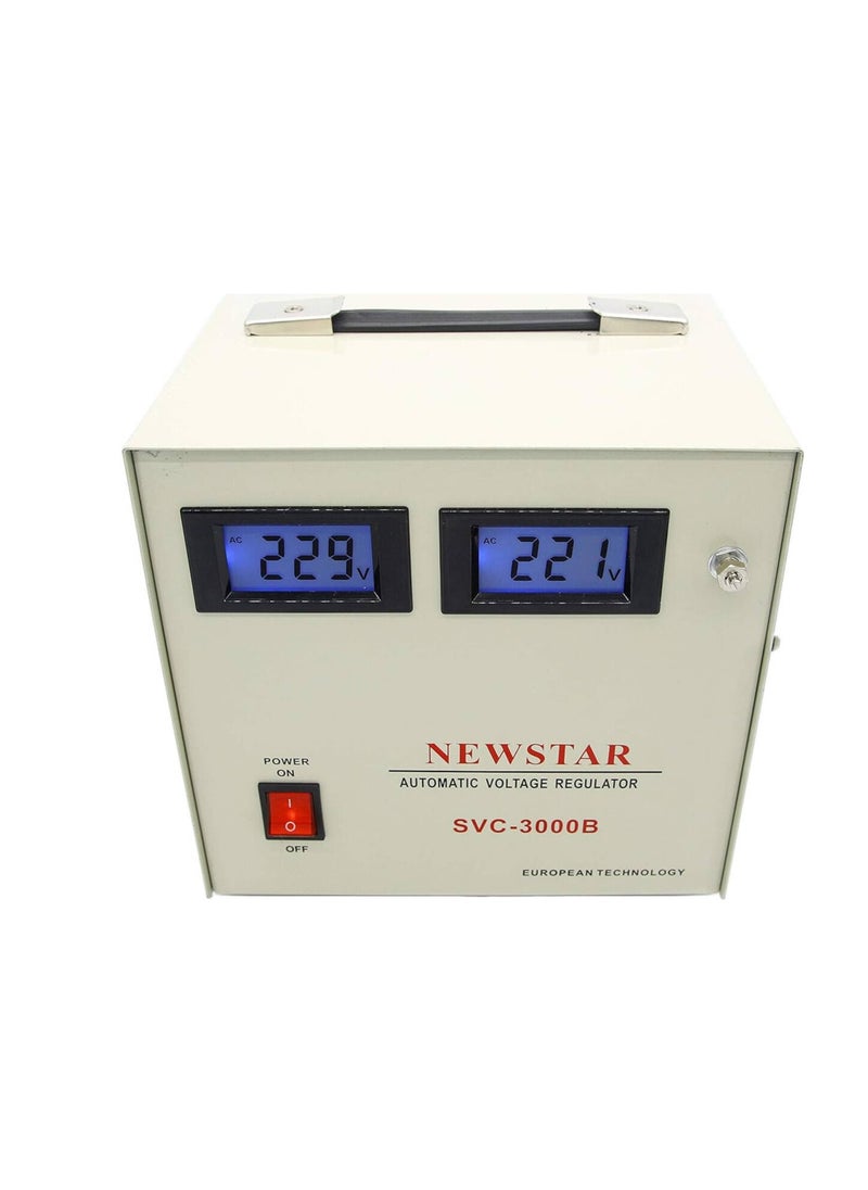 NEWSTAR Newstar Svc-3000B Power Regulator Stabilizer, LCD Display, Servo Motor Technology, 1500 Watts Max Surge, 50/60Hz Frequency, 3000 VA / 2200 Watts | Svc-3000B  - Image 2