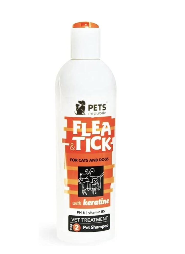 Pets Republic - Pets Republic Flea & Tick Shampoo With Keratin - 500 ml - Image 1